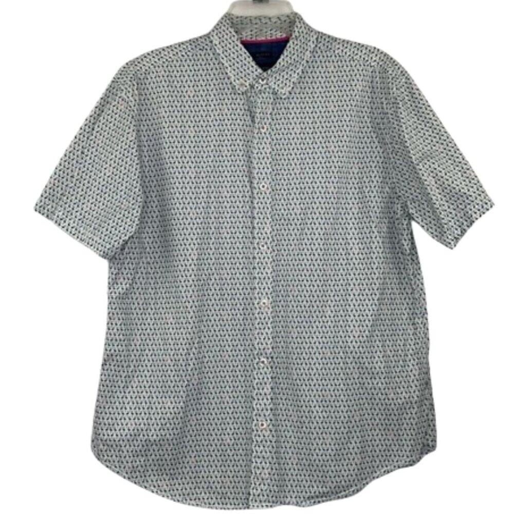 Geometrix New York by Drill Clothing slim fit flamingo button down shirt XL